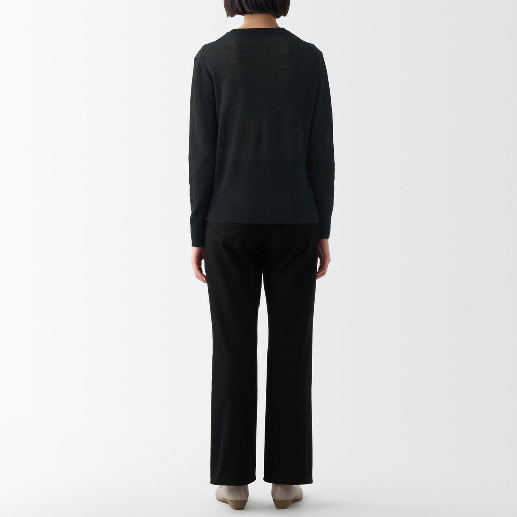 Women's Hemp Crew Neck Cardigan