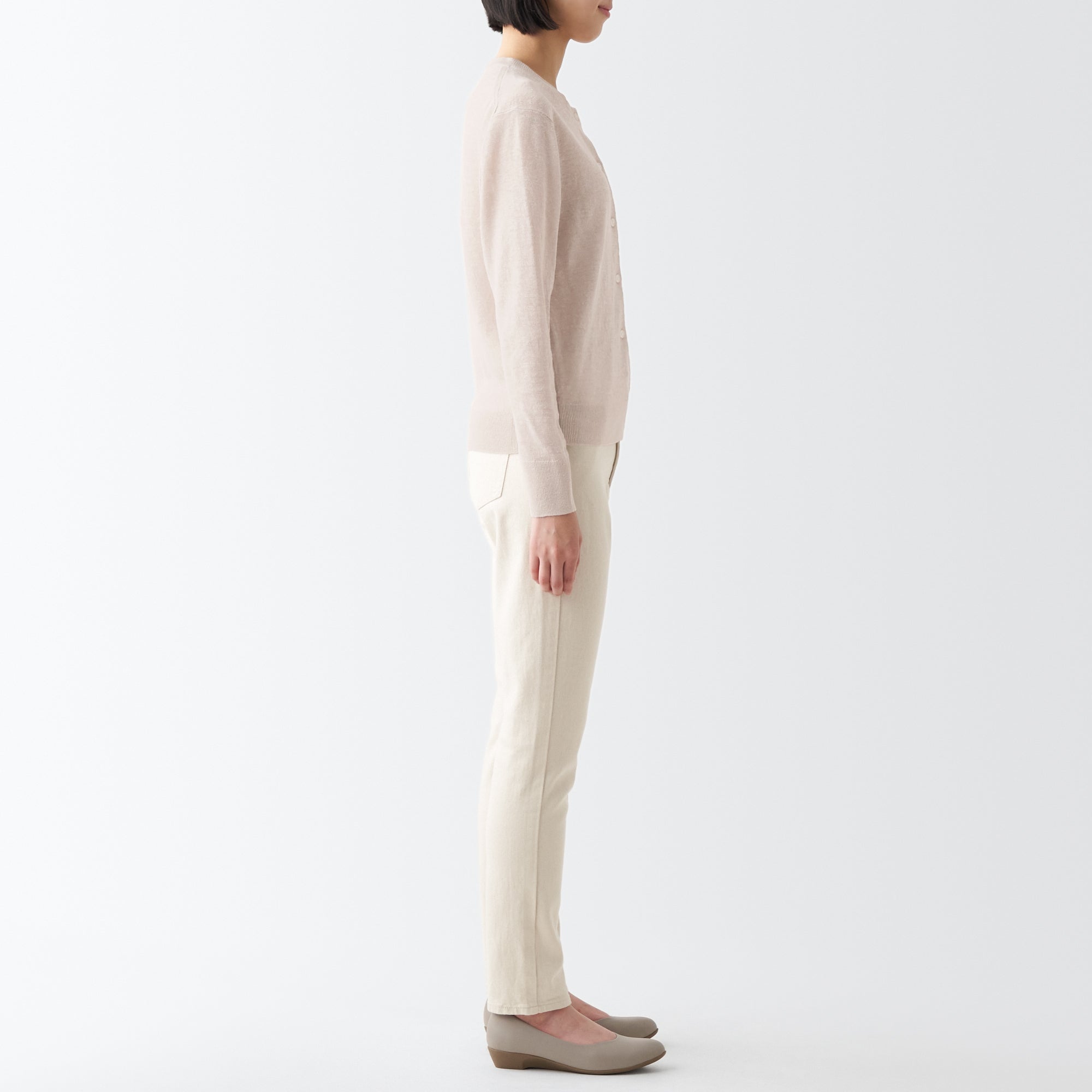 Women's Hemp Crew Neck Cardigan