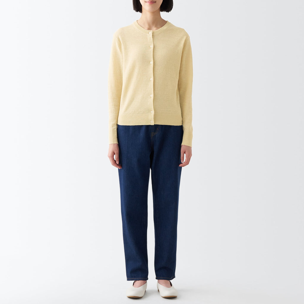 Women's Hemp Crew Neck Cardigan