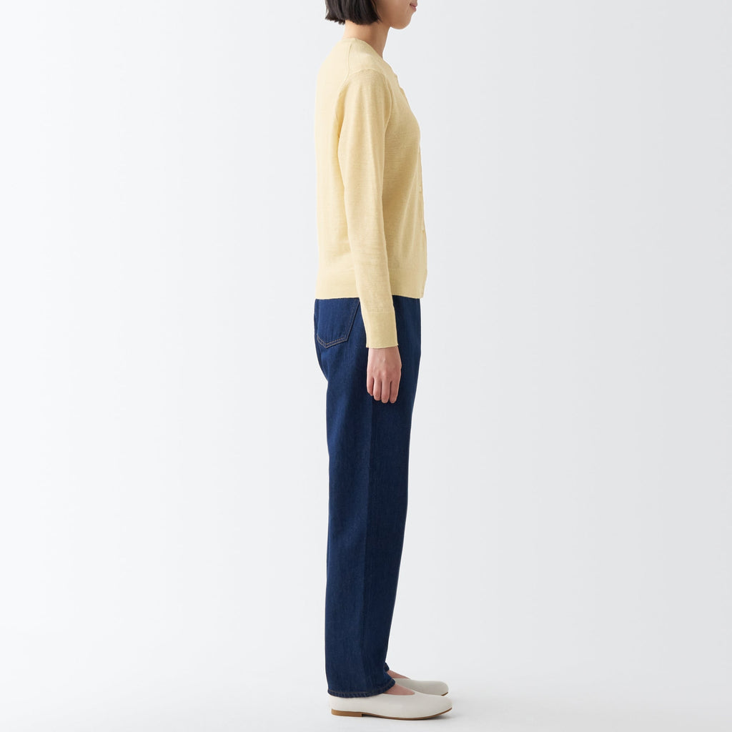 Women's Hemp Crew Neck Cardigan