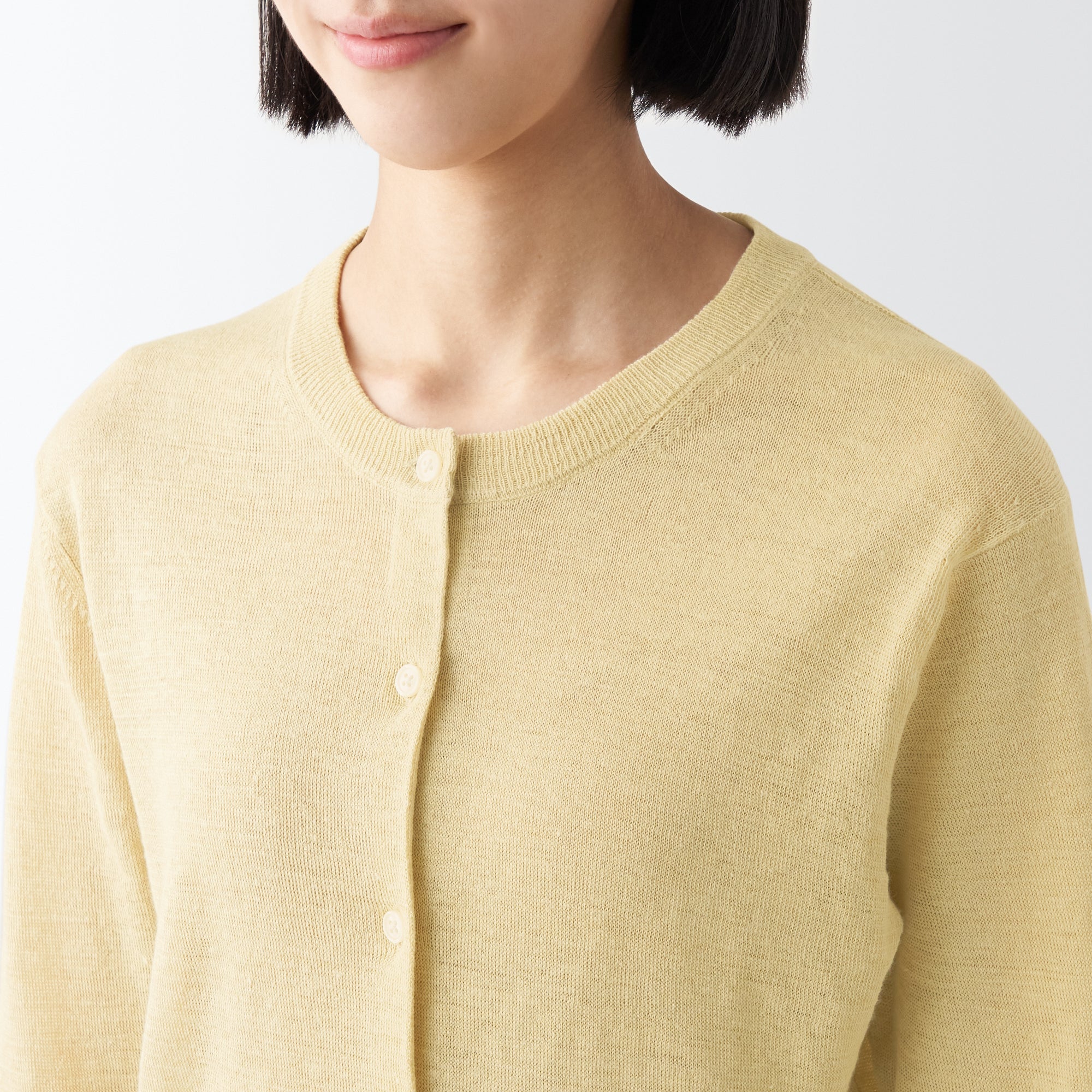 Women's Hemp Crew Neck Cardigan