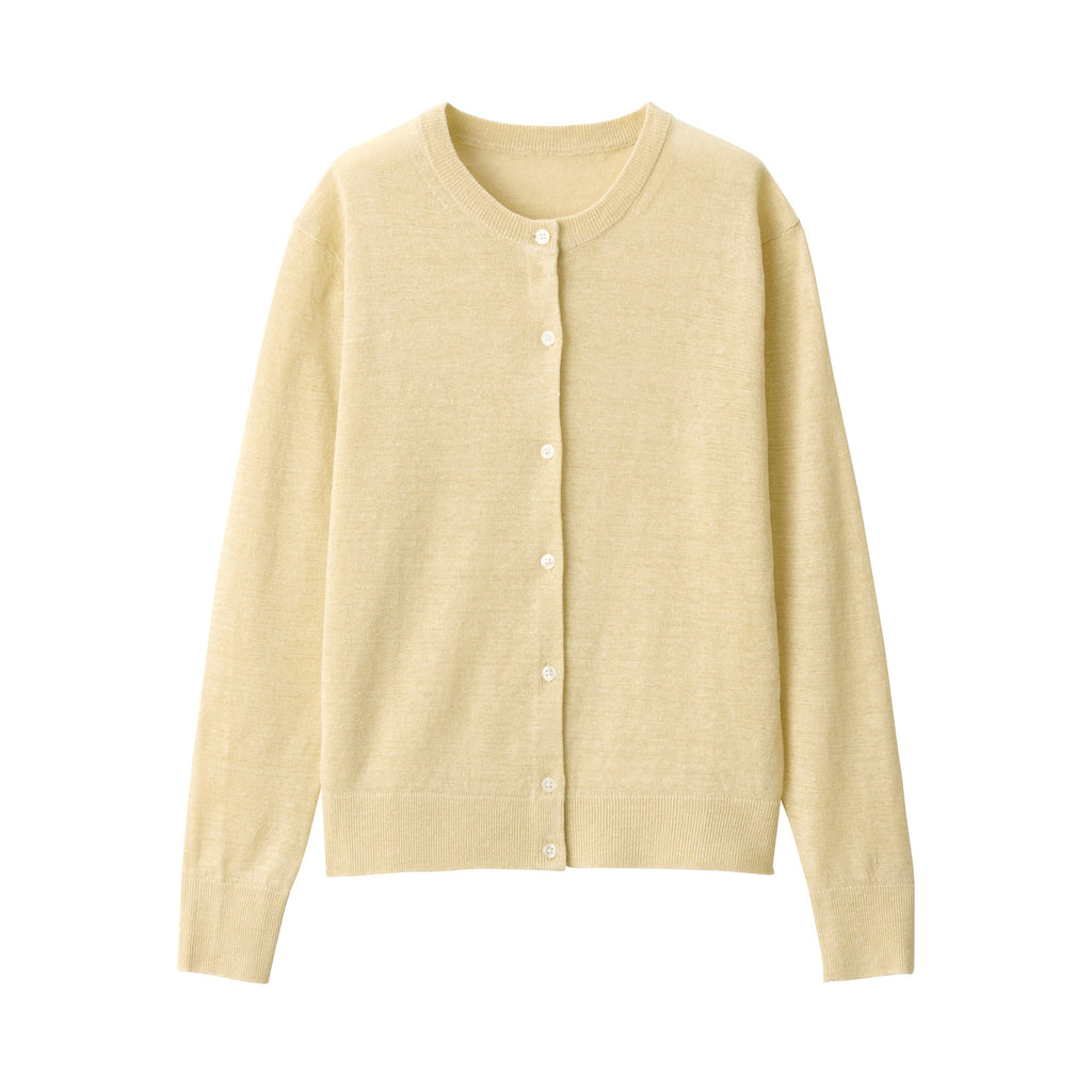 Women's Hemp Crew Neck Cardigan