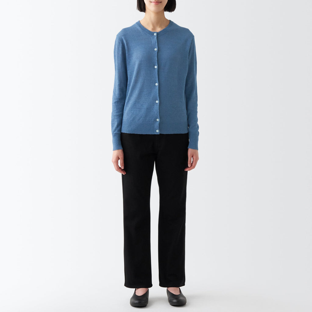 Women's Hemp Crew Neck Cardigan