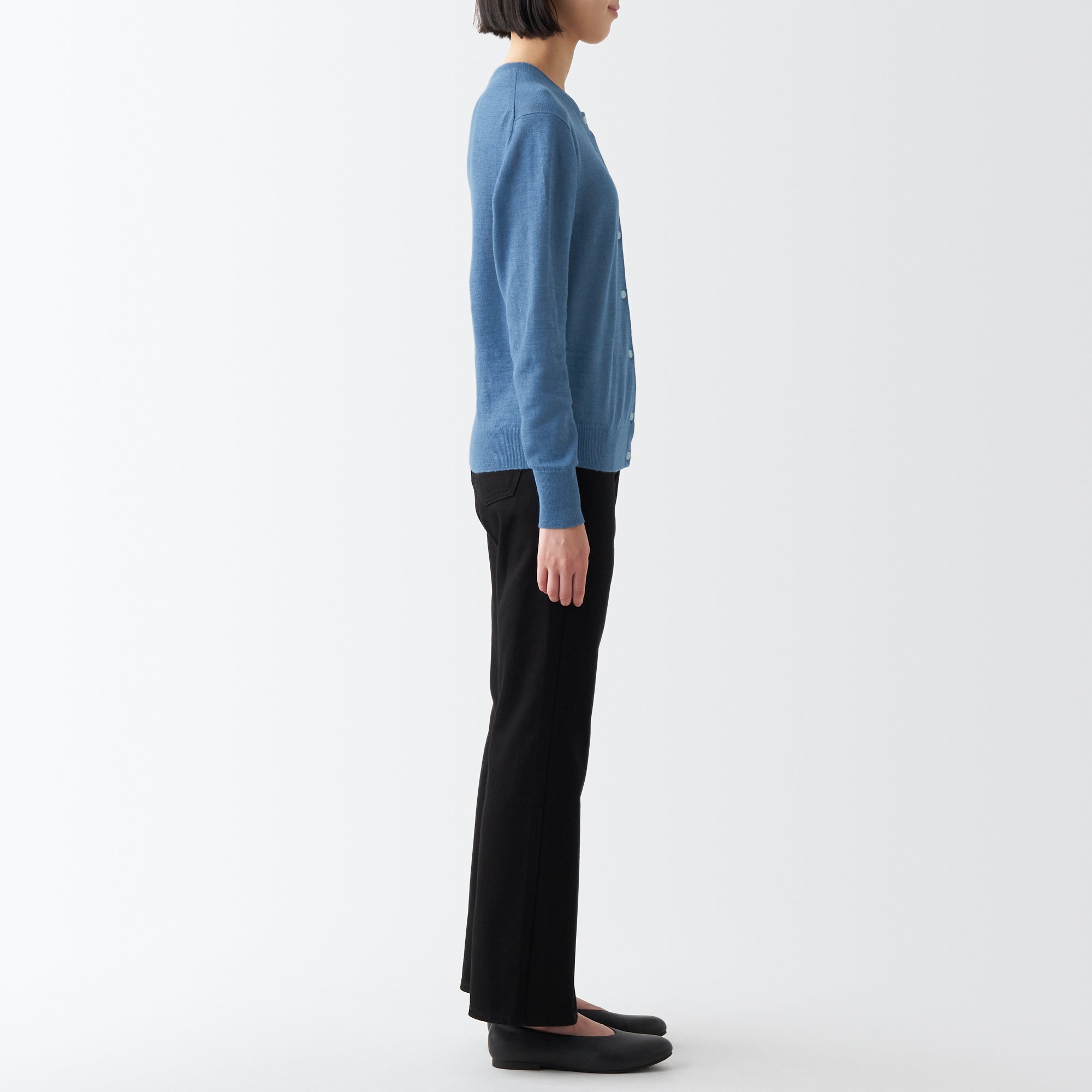 Women's Hemp Crew Neck Cardigan