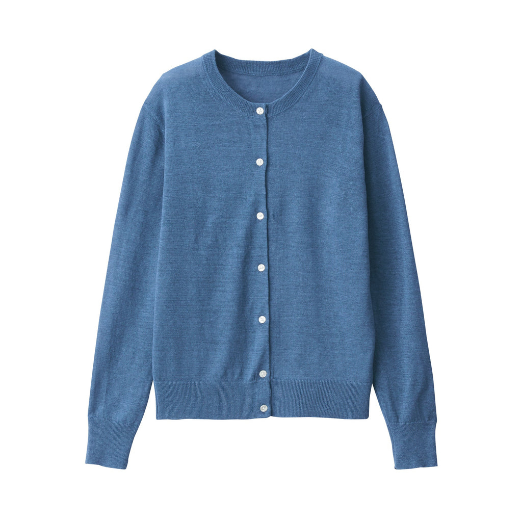 Women's Hemp Crew Neck Cardigan