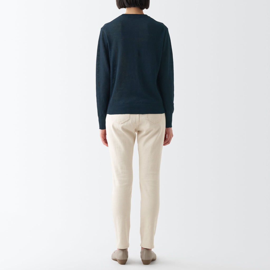Women's Hemp Crew Neck Cardigan