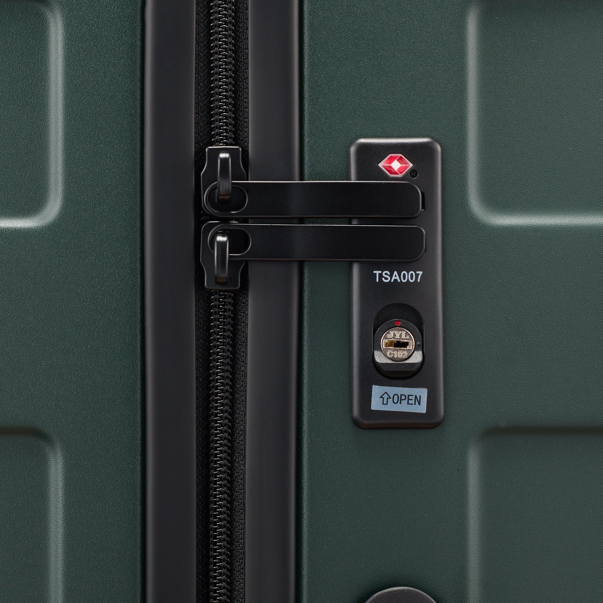 Adjustable Handle Hard Shell Suitcase 75L - Khaki Green | Check-In