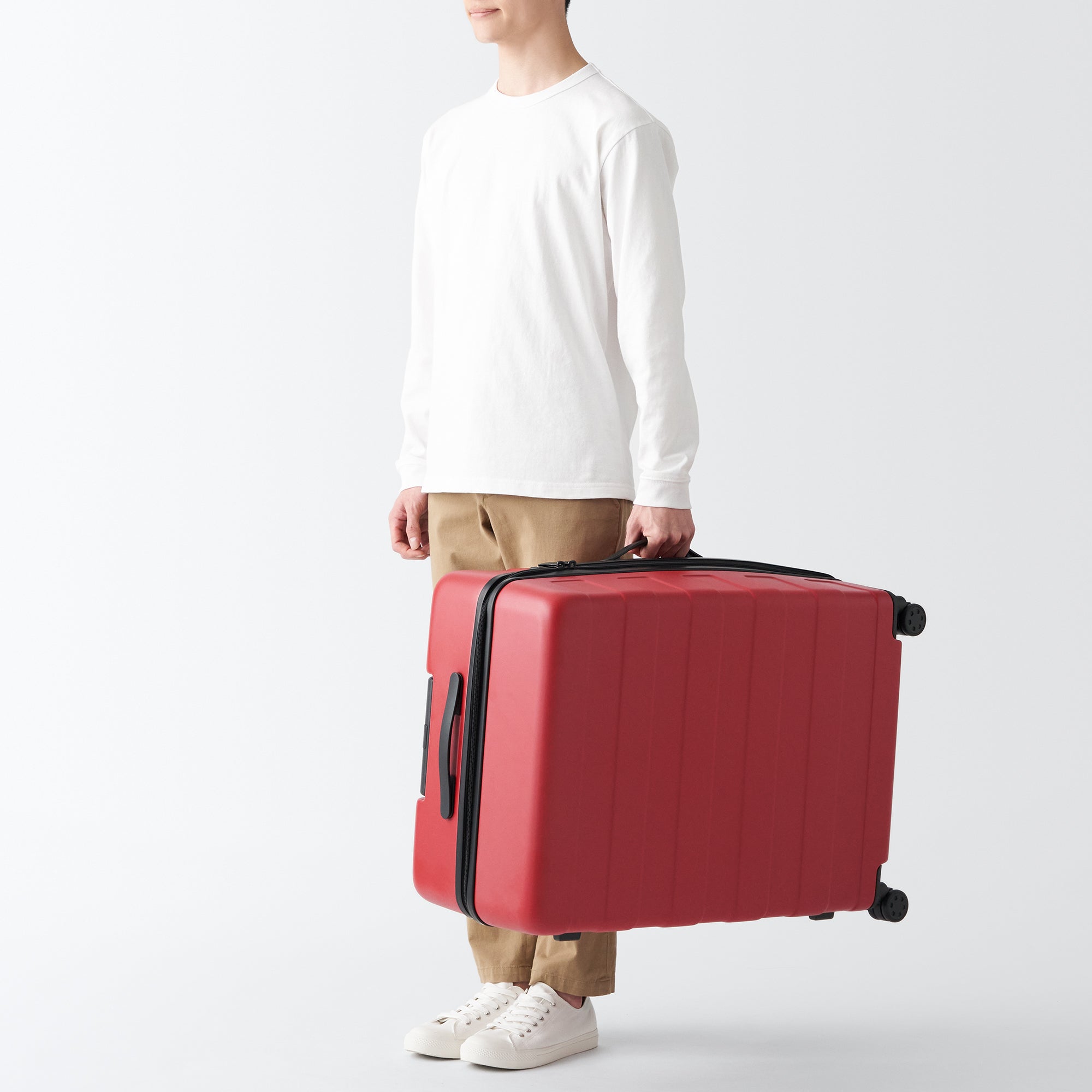 Adjustable Handle Hard Shell Suitcase 105L - Red | Check-In