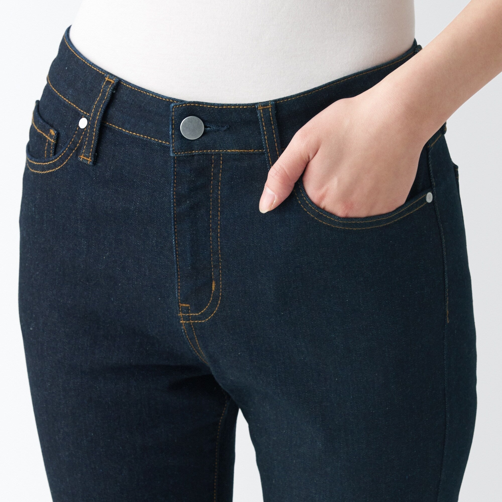 Women's Super Stretch Denim Skinny Pants Dark Navy (L 30 / 76 cm)