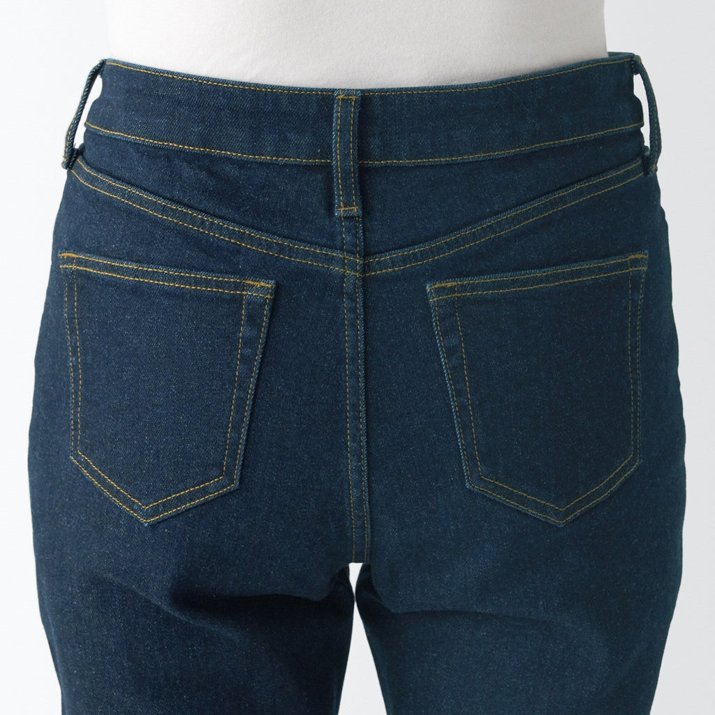 Women's Stretch Denim Slim Pants Dark Navy (L 30inch / 75cm)