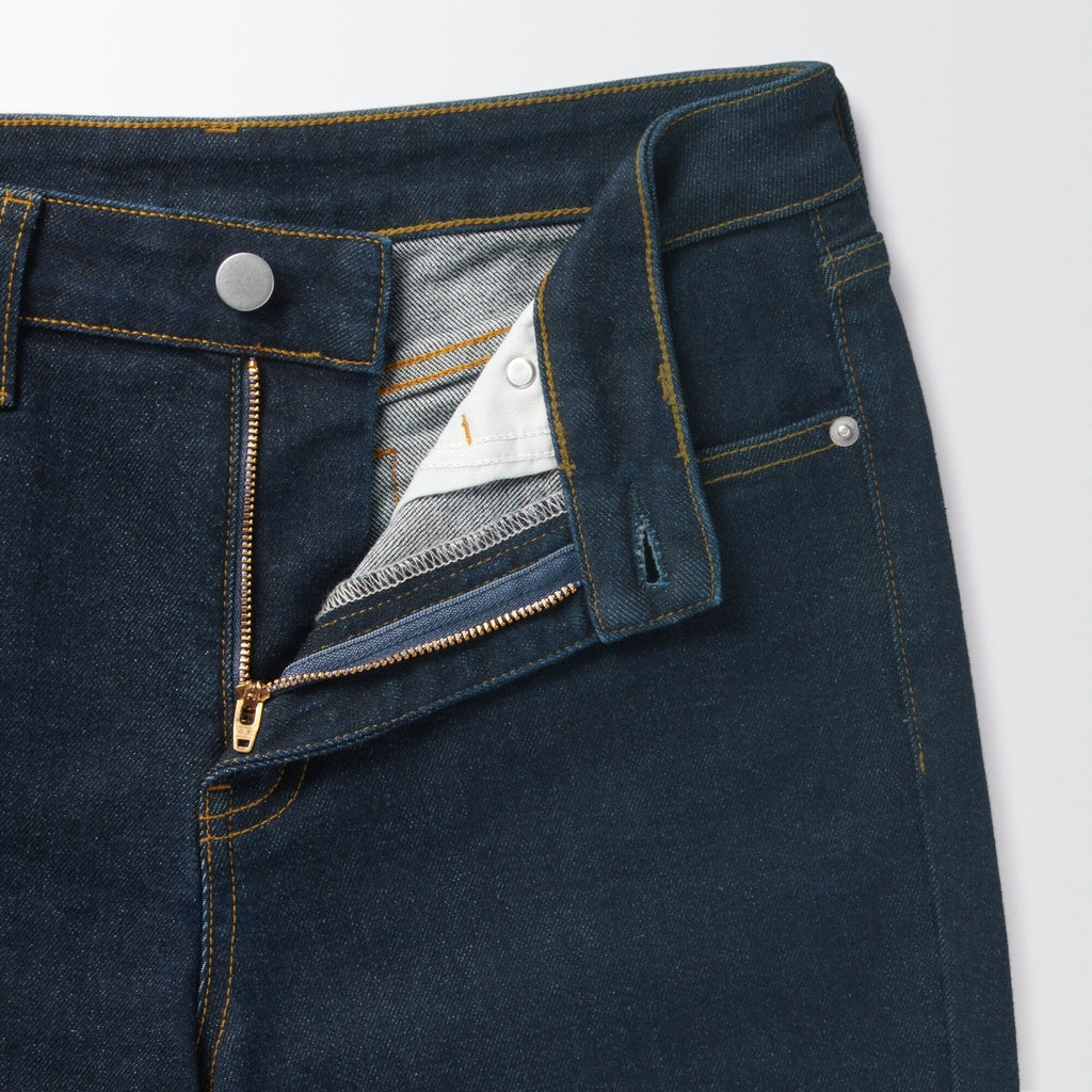 Women's Stretch Denim Slim Pants Dark Navy (L 30inch / 75cm)