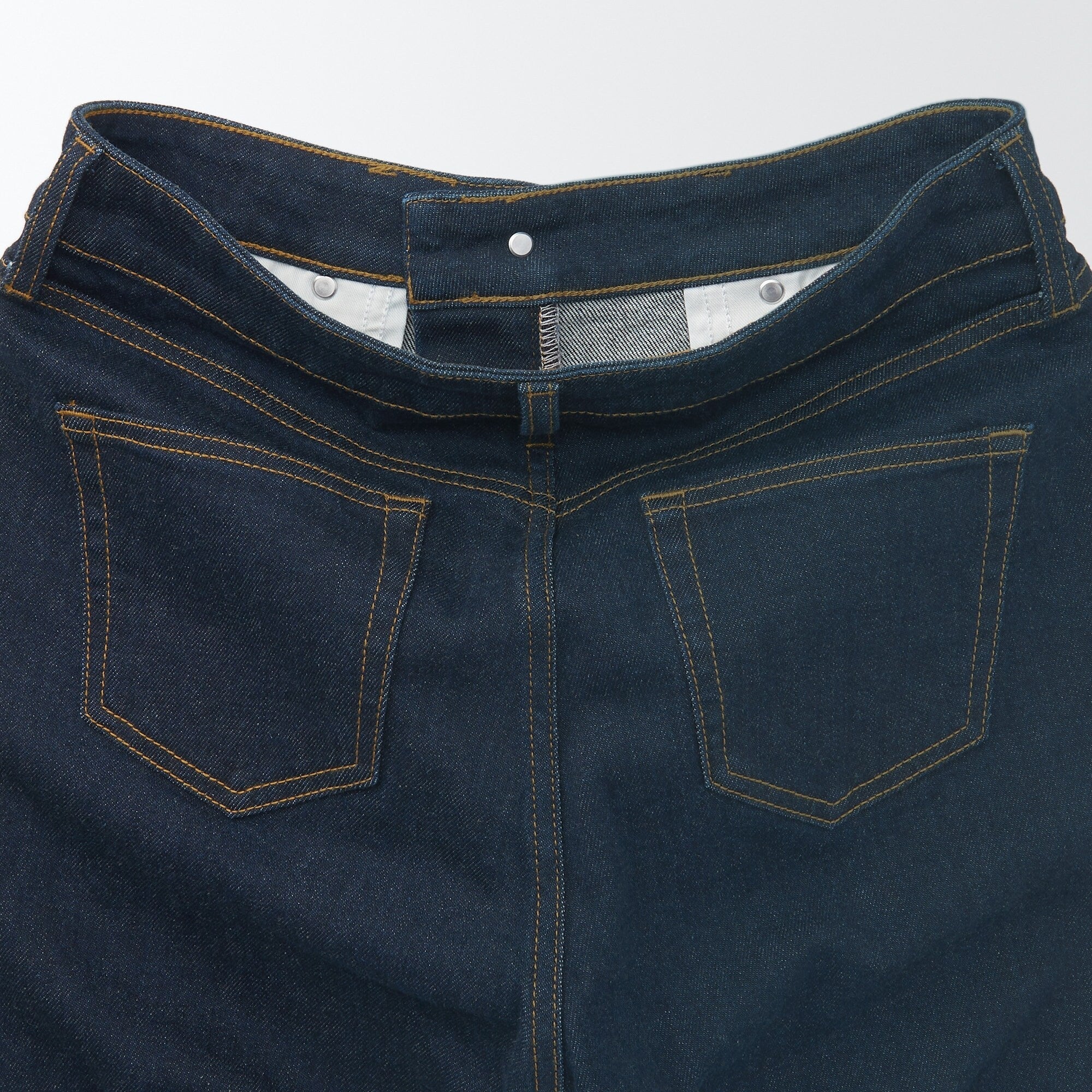 Women's Stretch Denim Slim Pants Dark Navy (L 30inch / 75cm)
