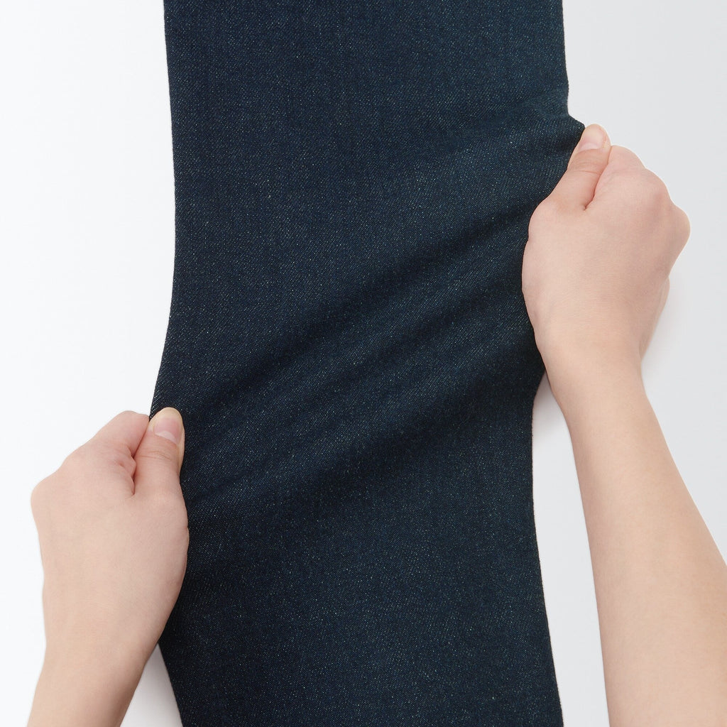 Women's Stretch Denim Slim Pants Dark Navy (L 30inch / 75cm)