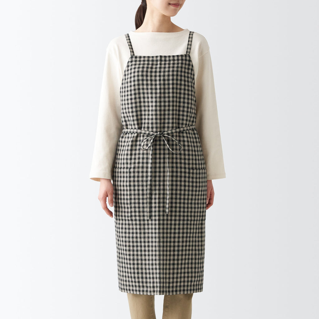 Plain Weave Linen Cross Back Apron