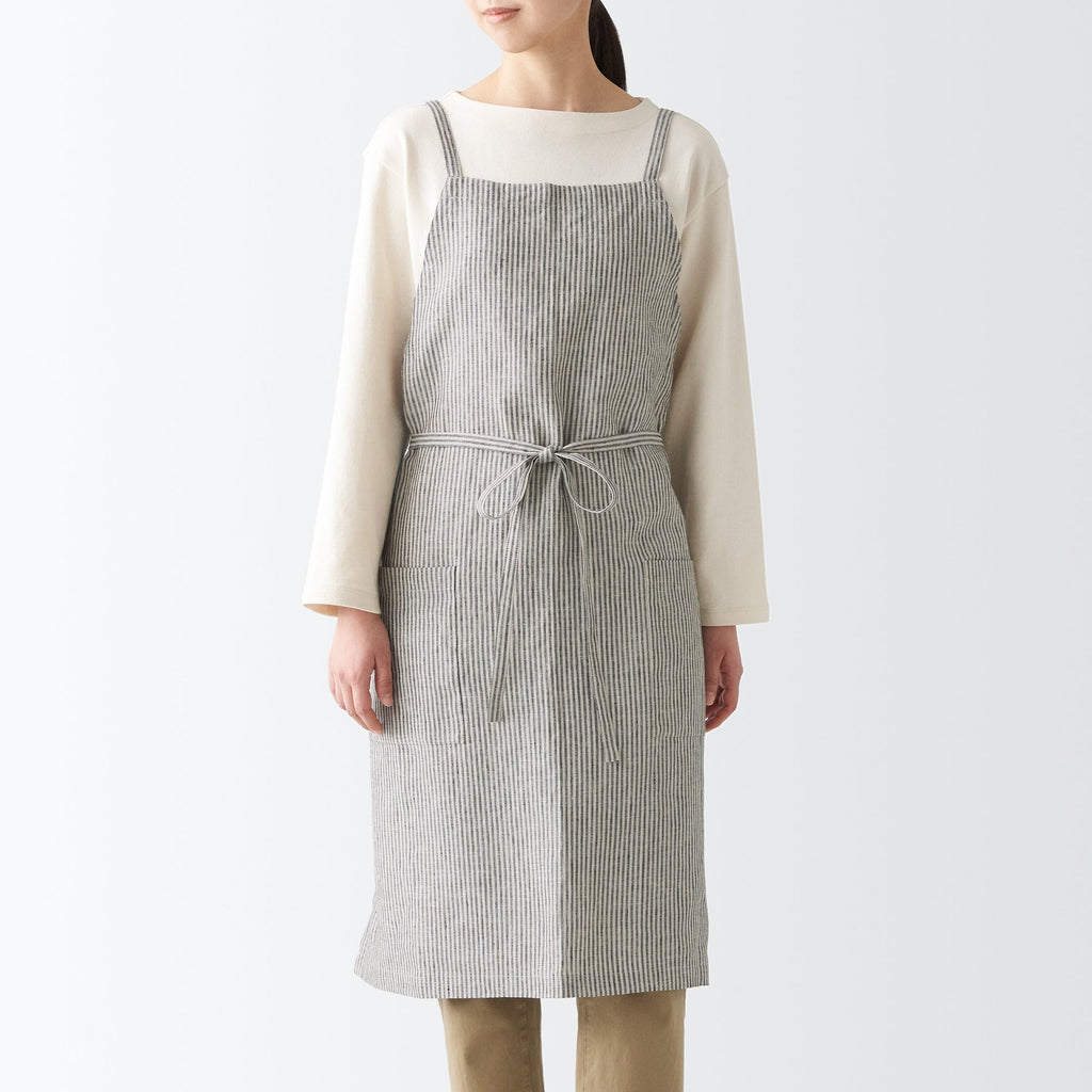 Plain Weave Linen Cross Back Apron