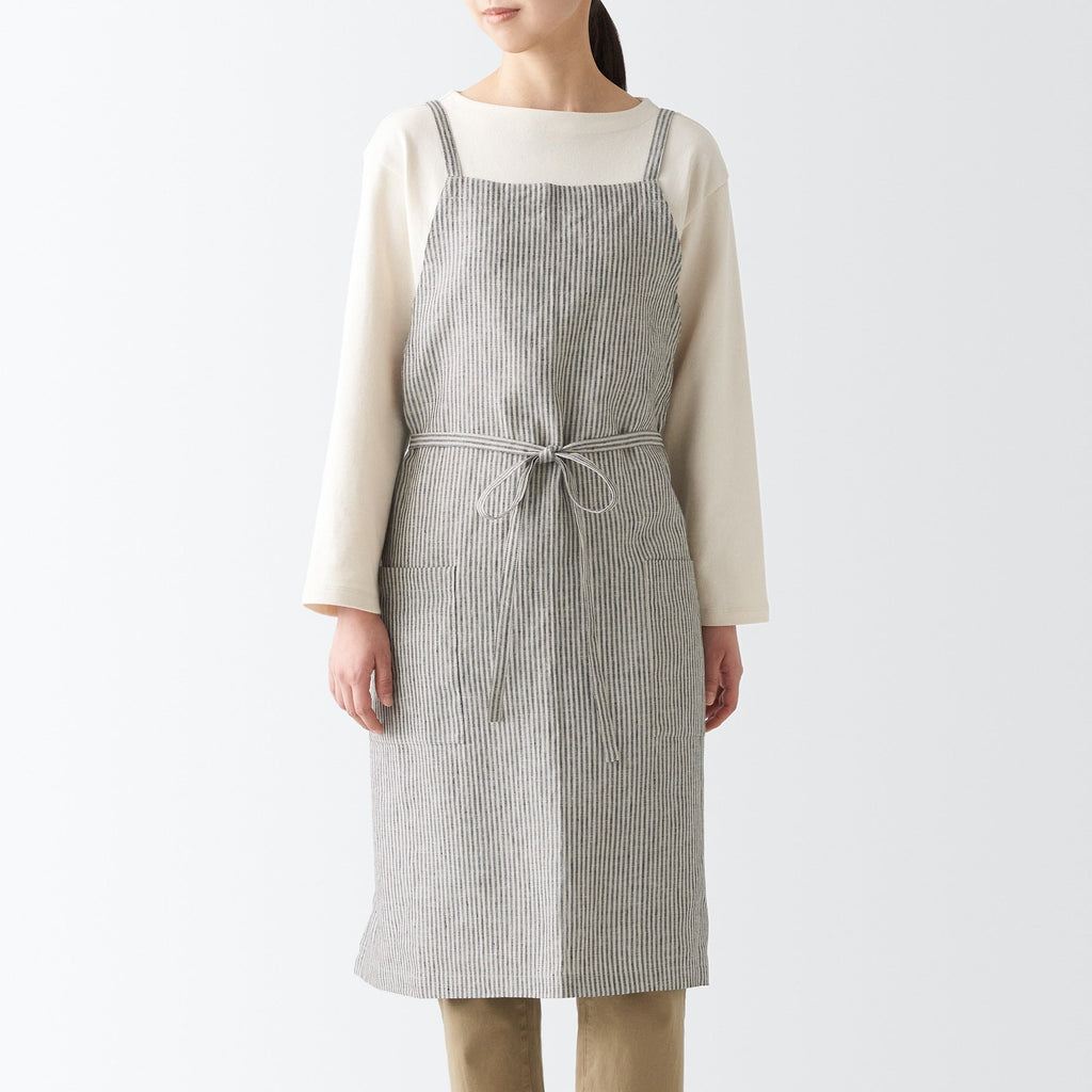 Plain Weave Linen Cross Back Apron