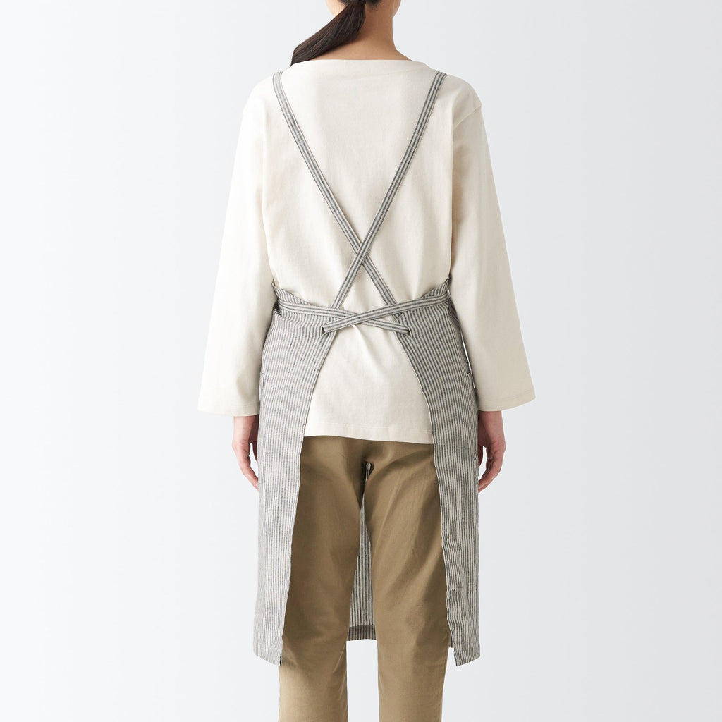 Plain Weave Linen Cross Back Apron