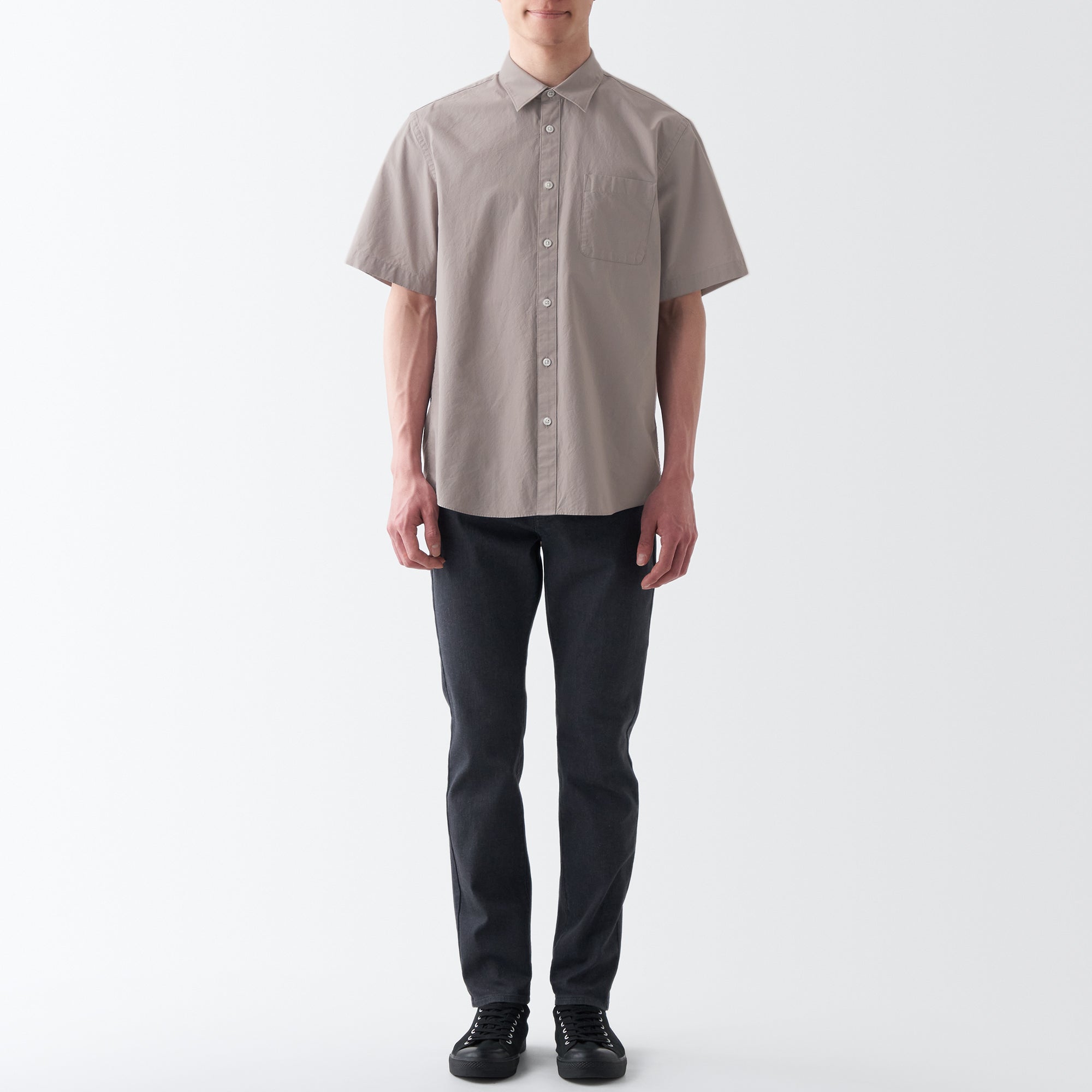 Men's Washed Broadcloth Short Sleeve Shirt