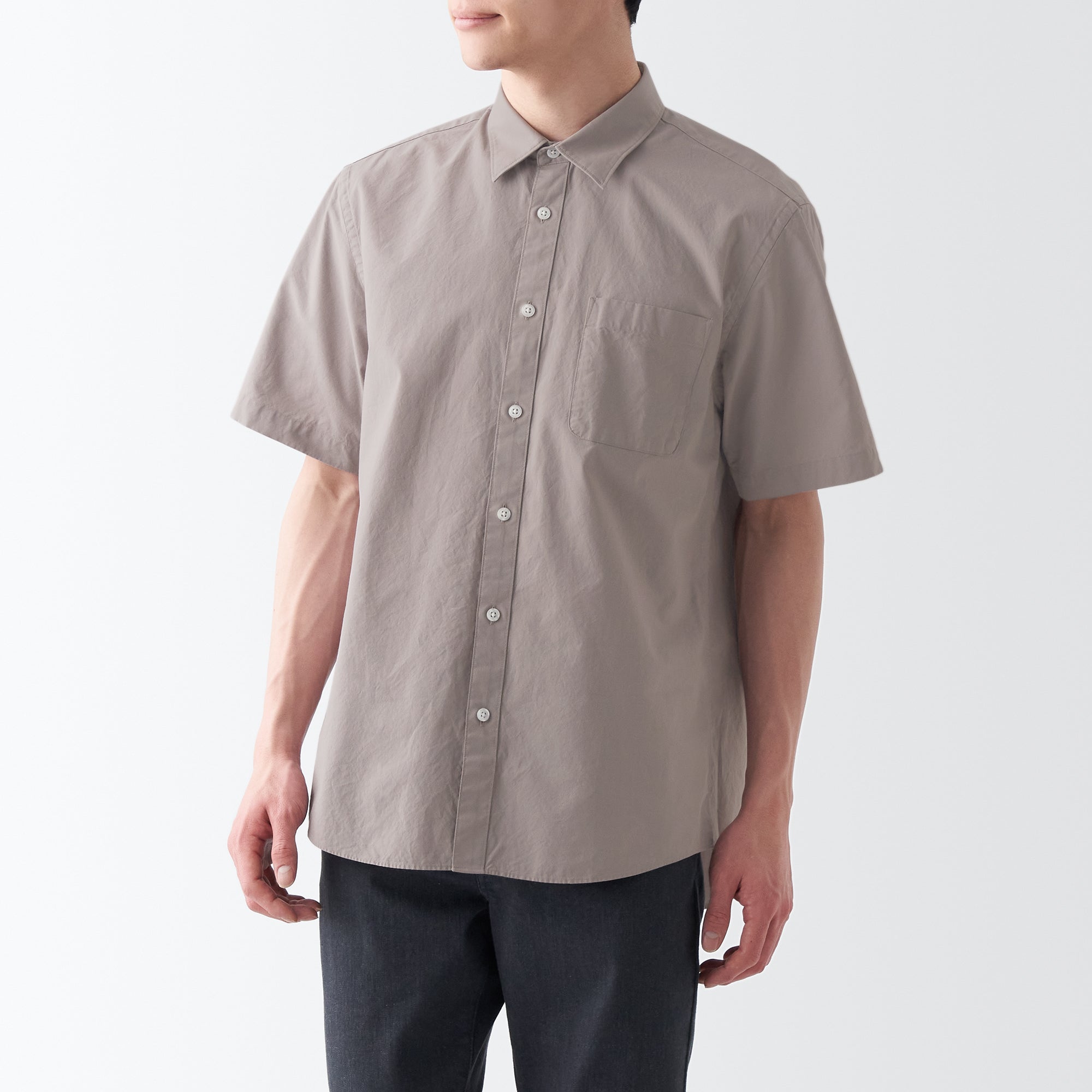 Men's Washed Broadcloth Short Sleeve Shirt