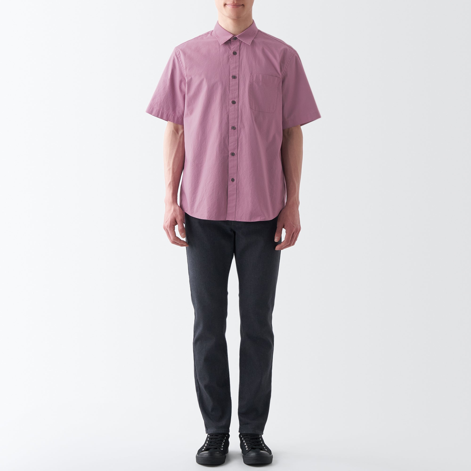 Men's Washed Broadcloth Short Sleeve Shirt