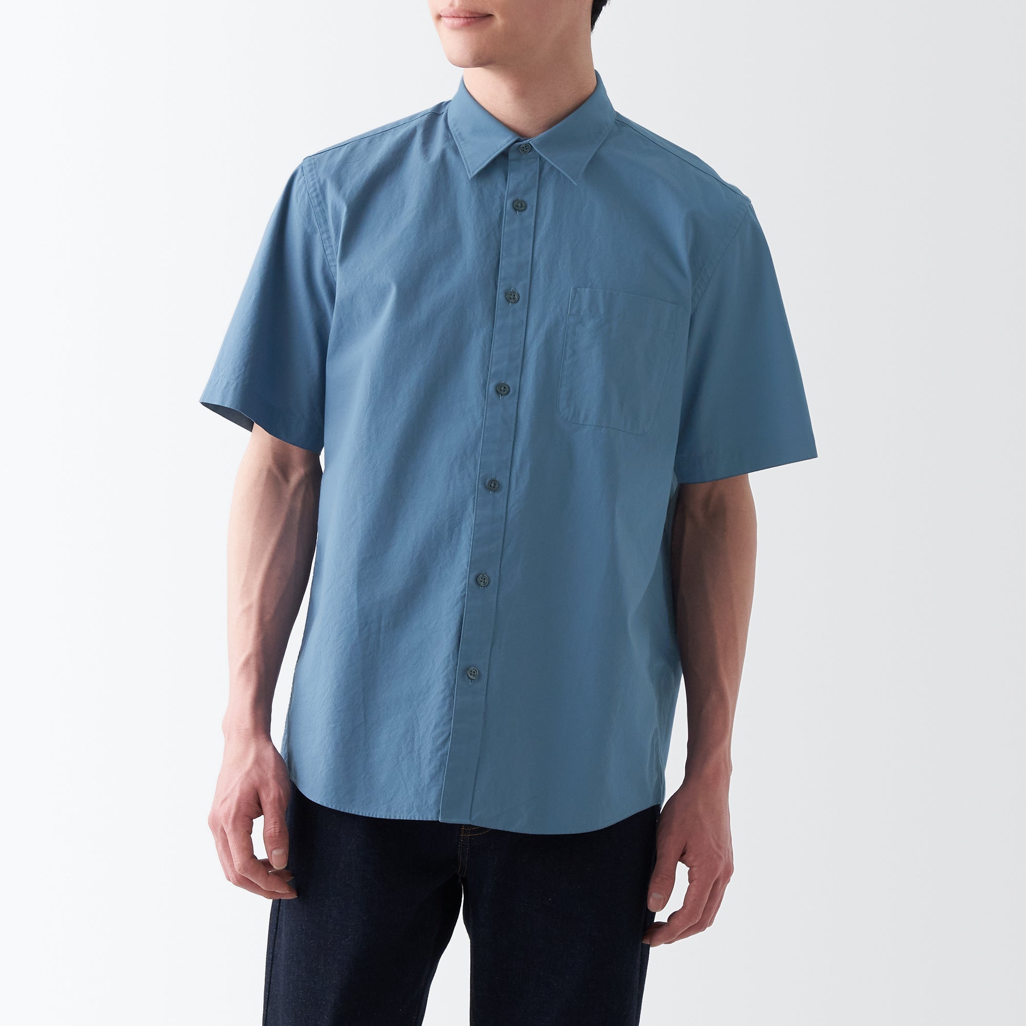 Men's Washed Broadcloth Short Sleeve Shirt