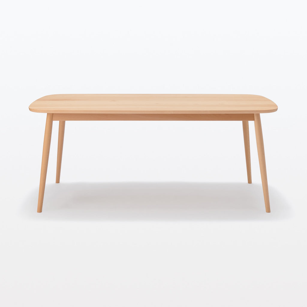[HD] Beech Wood Table with Round Legs - W 70.9