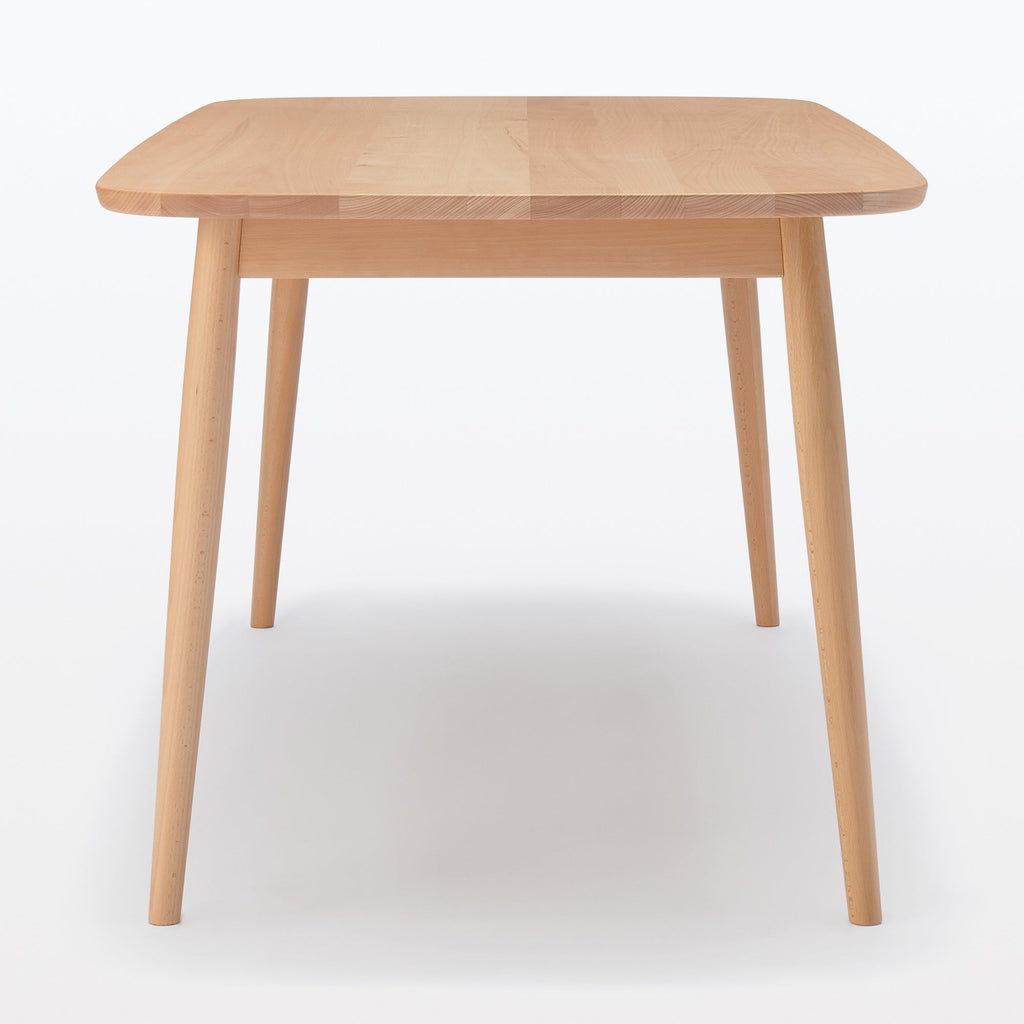 [HD] Beech Wood Table with Round Legs - W 70.9