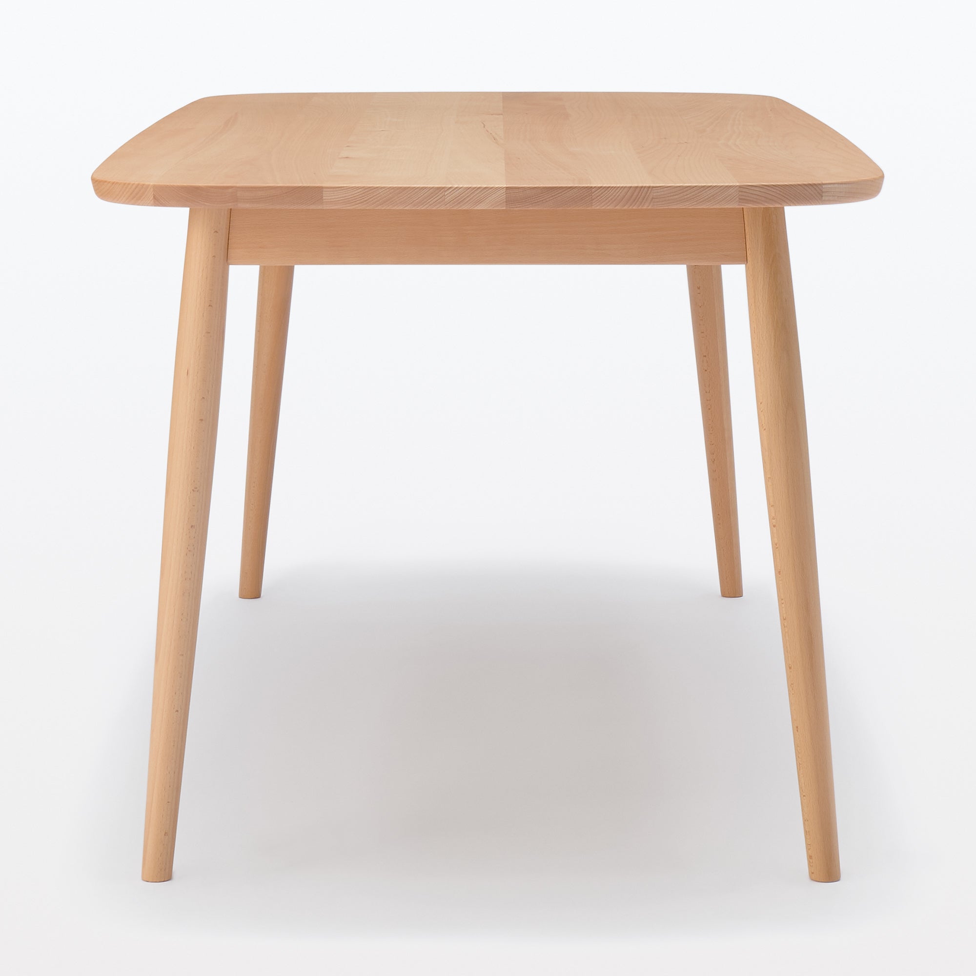 [HD] Beech Wood Table with Round Legs - W 70.9
