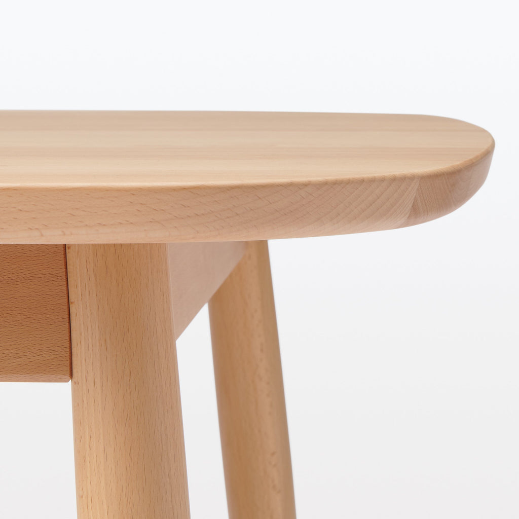[HD] Beech Wood Table with Round Legs - W 70.9