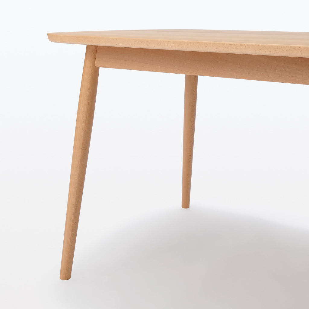 [HD] Beech Wood Table with Round Legs - W 70.9
