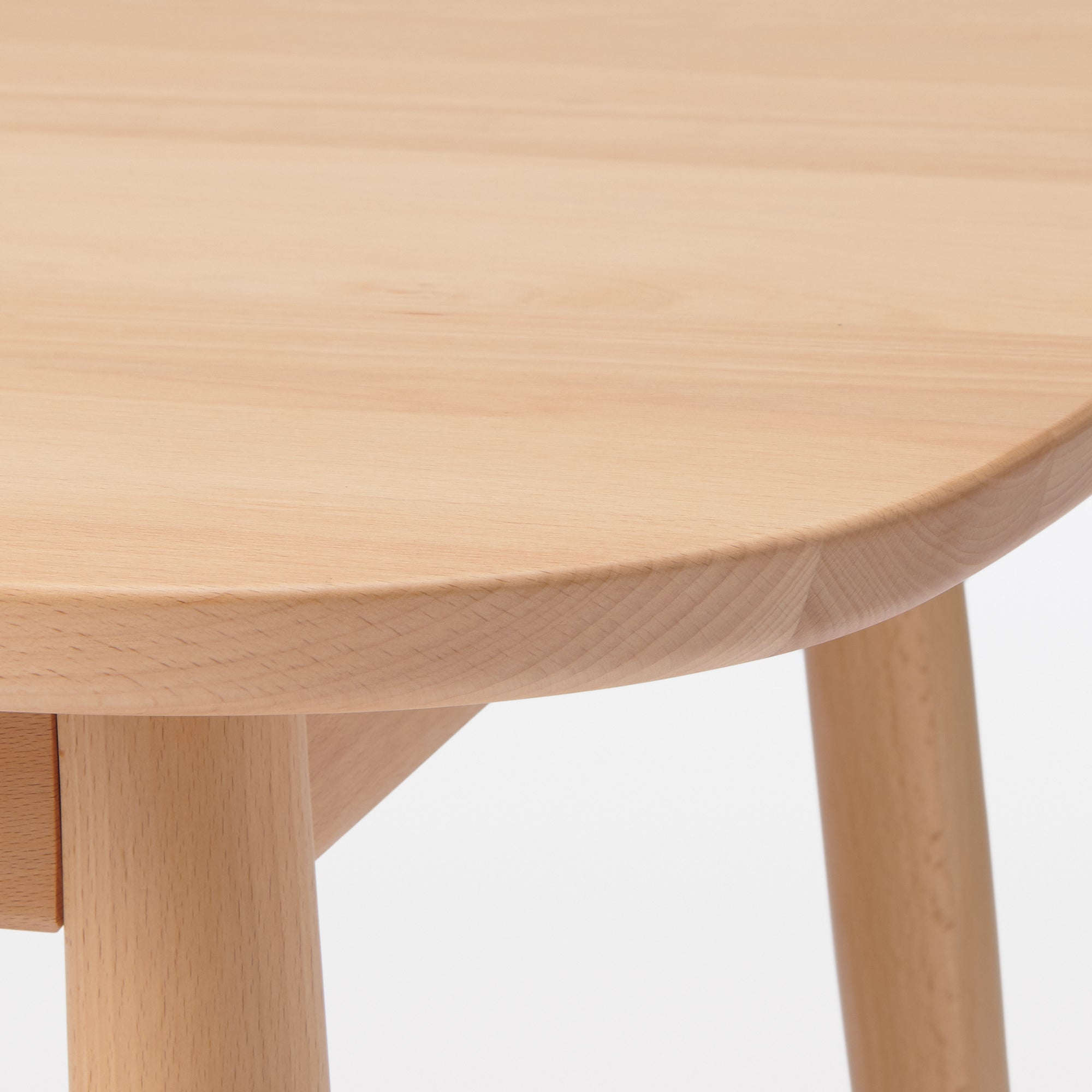 [HD] Beech Wood Table with Round Legs - W 70.9