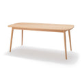 [HD] Beech Wood Table with Round Legs - W 70.9