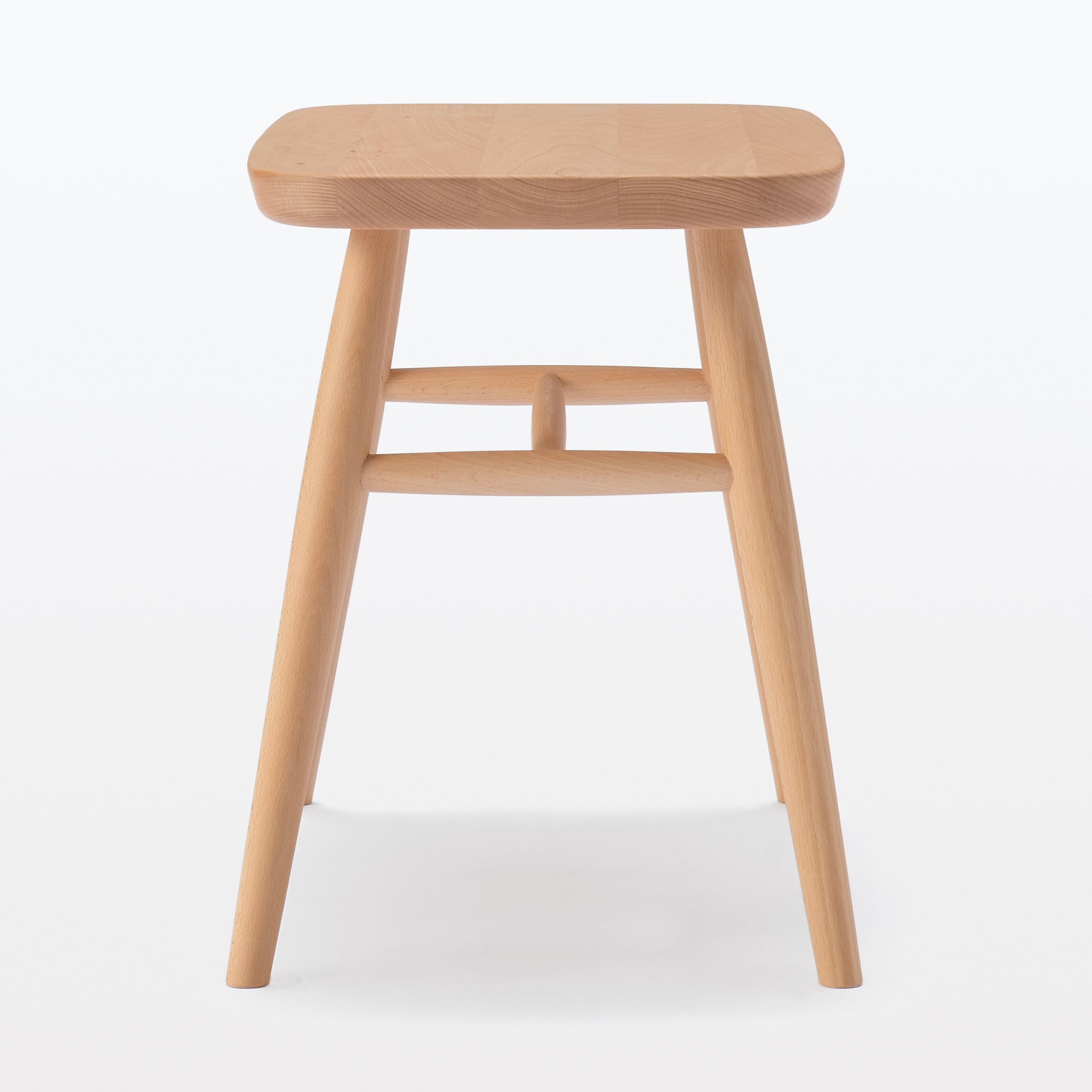 Beech Wood Stool with Round Legs
