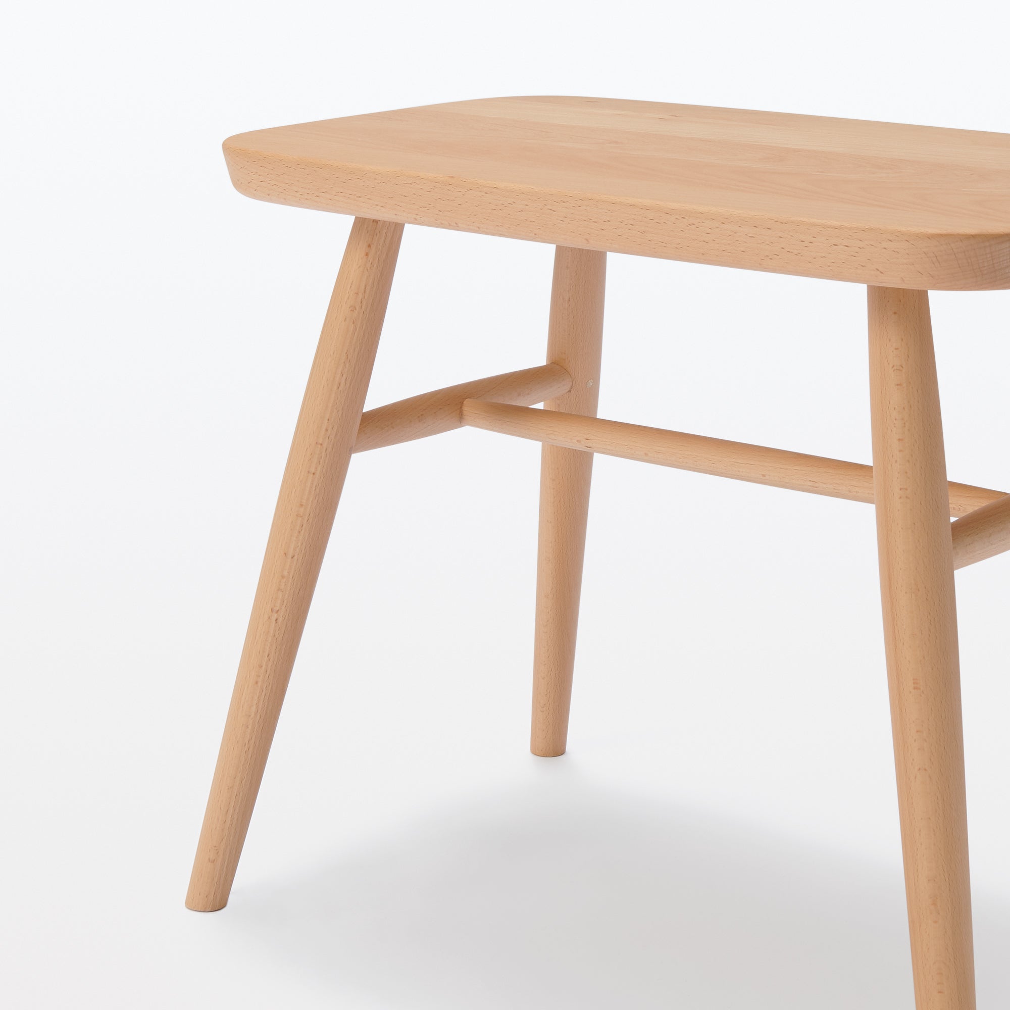 Beech Wood Stool with Round Legs