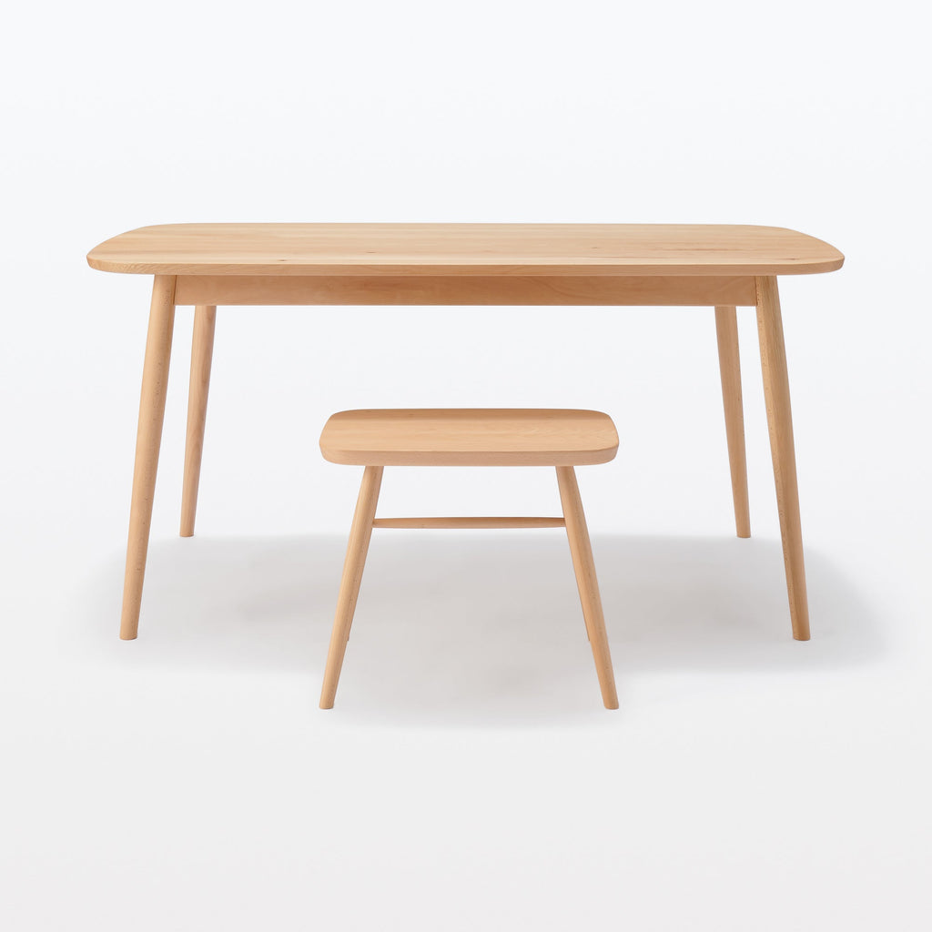 Beech Wood Stool with Round Legs