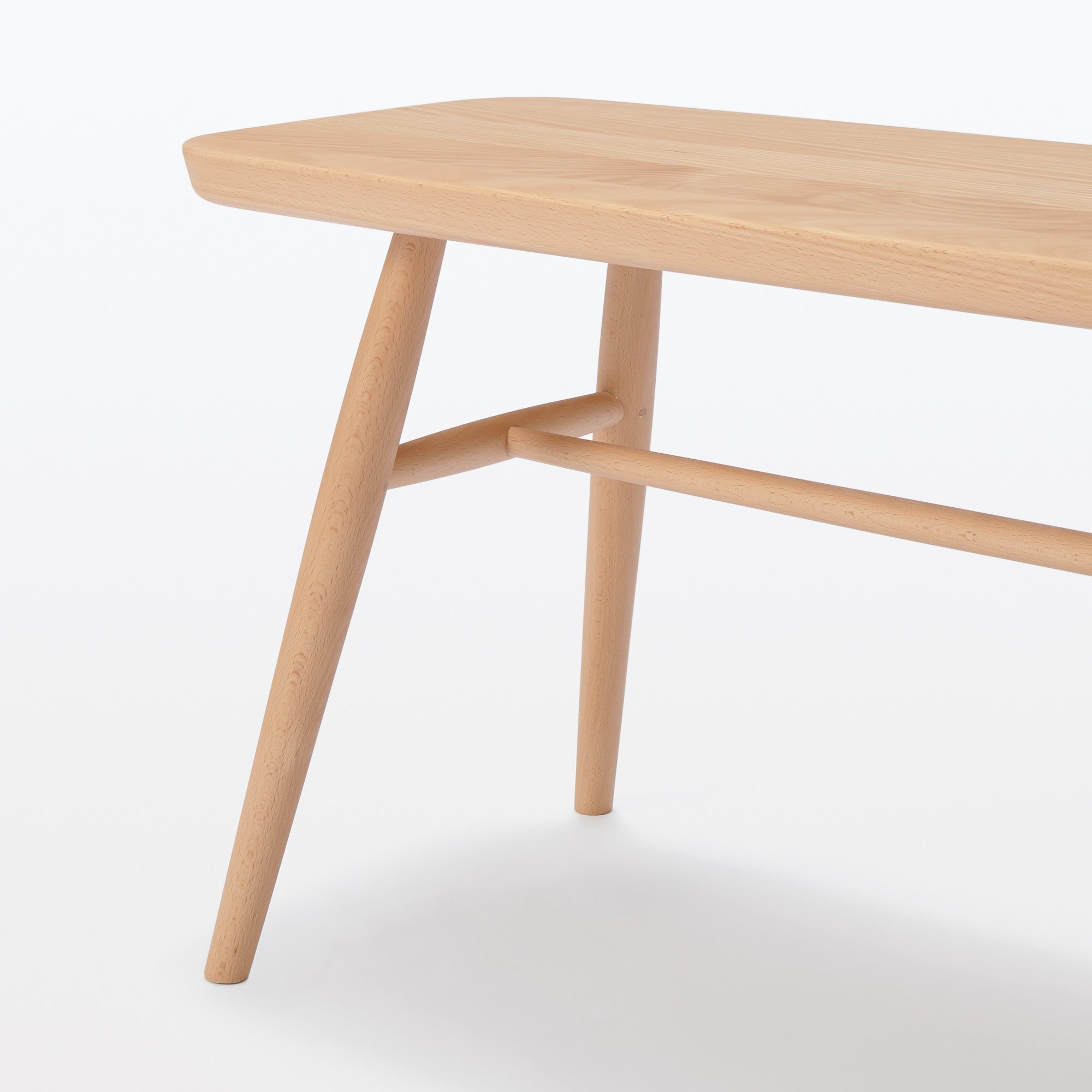 Beech Wood Bench with Round Legs