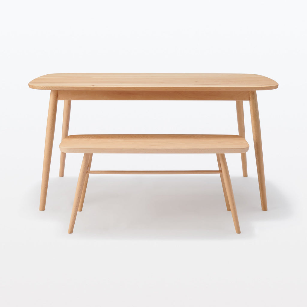 Beech Wood Bench with Round Legs