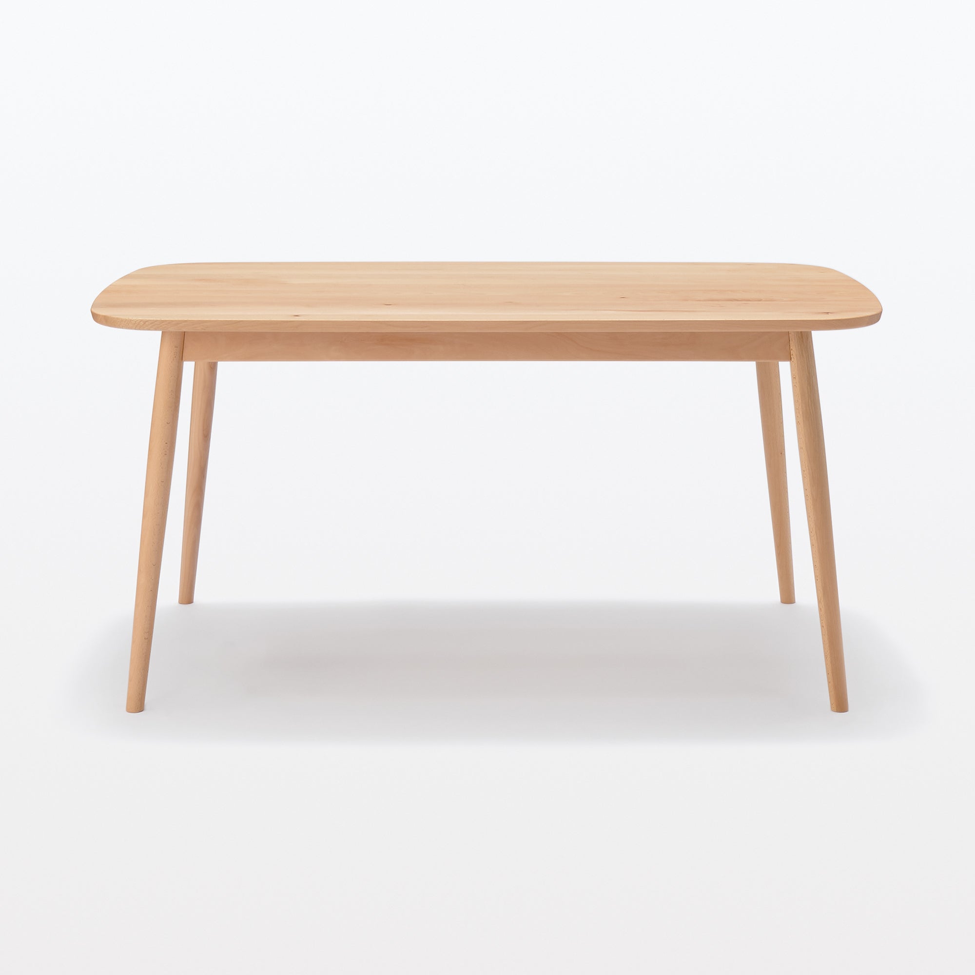 [HD] Beech Wood Table with Round Legs - W 59.1