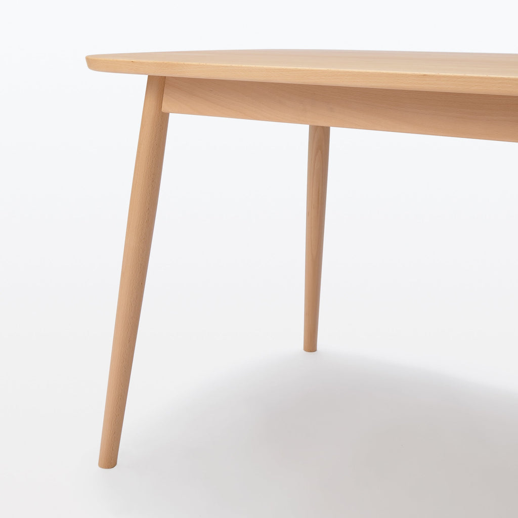[HD] Beech Wood Table with Round Legs - W 59.1