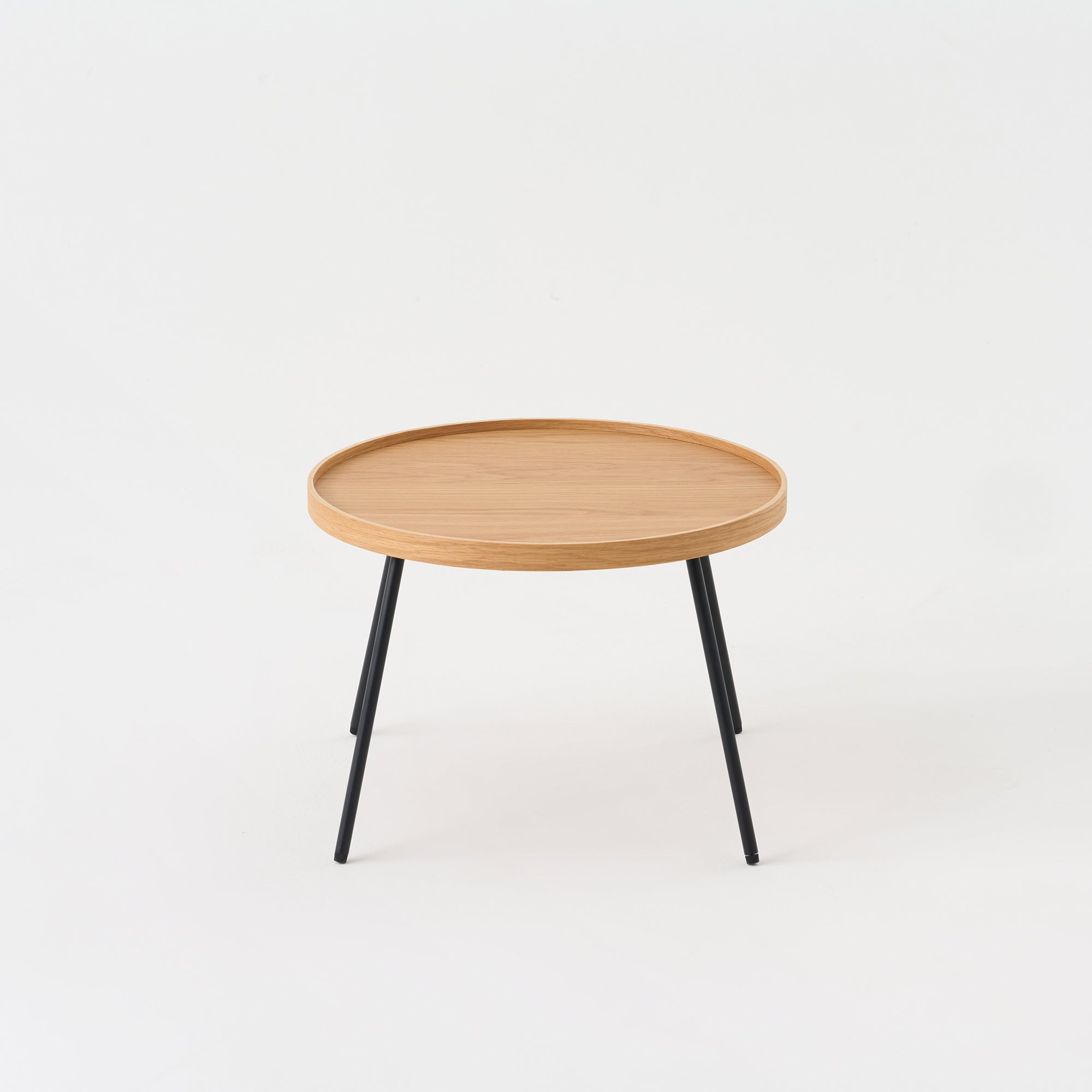 Oak Round Low Table Set