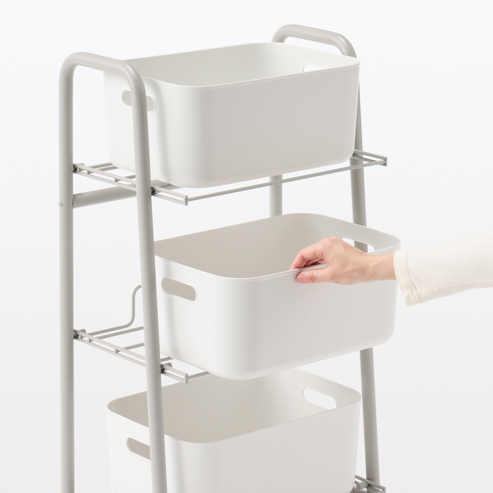 Steel Pipe Storage Rack - Warm Gray