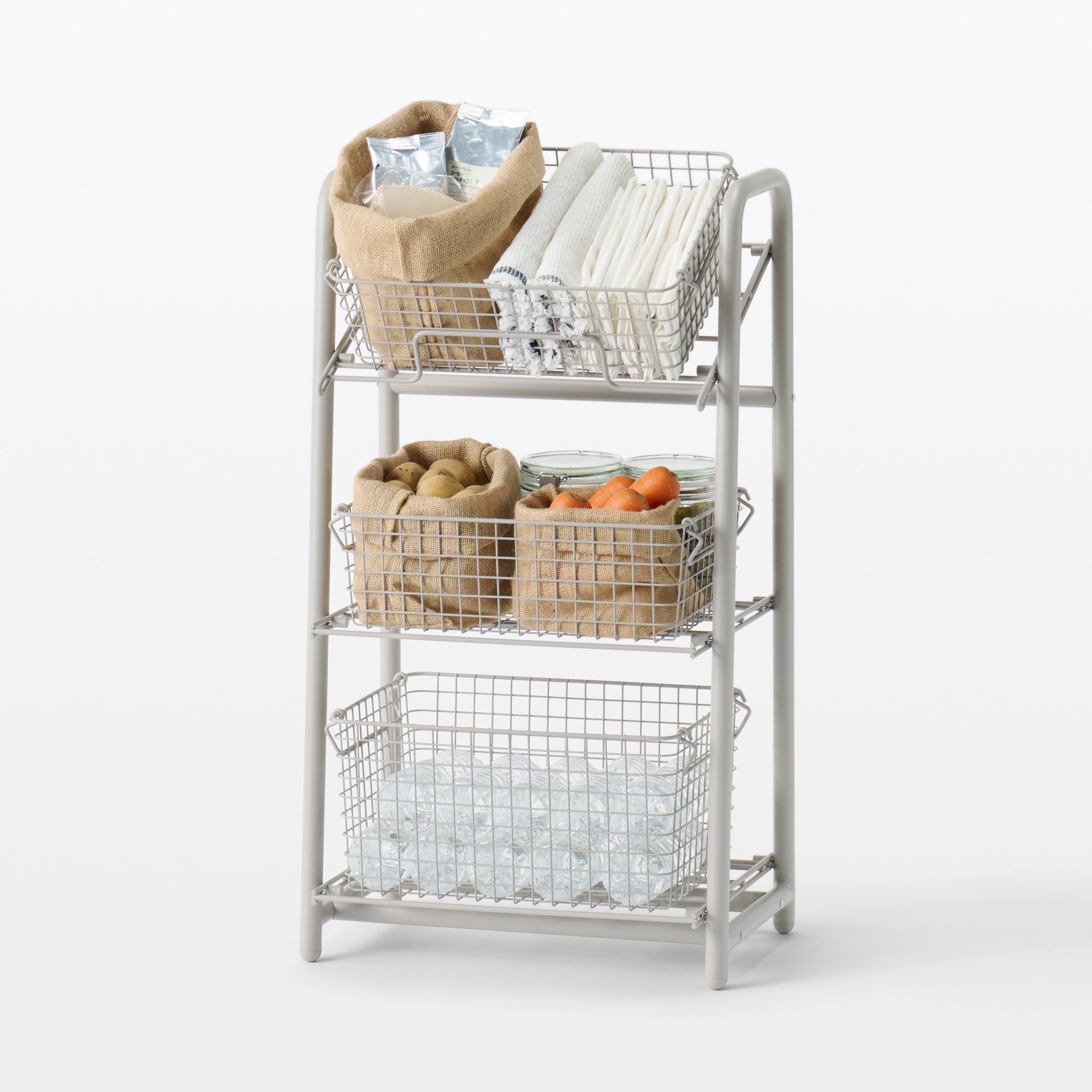 Steel Pipe Storage Rack - Warm Gray
