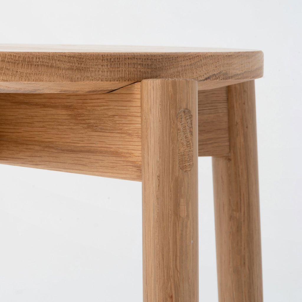 Oak Stackable Round Stool