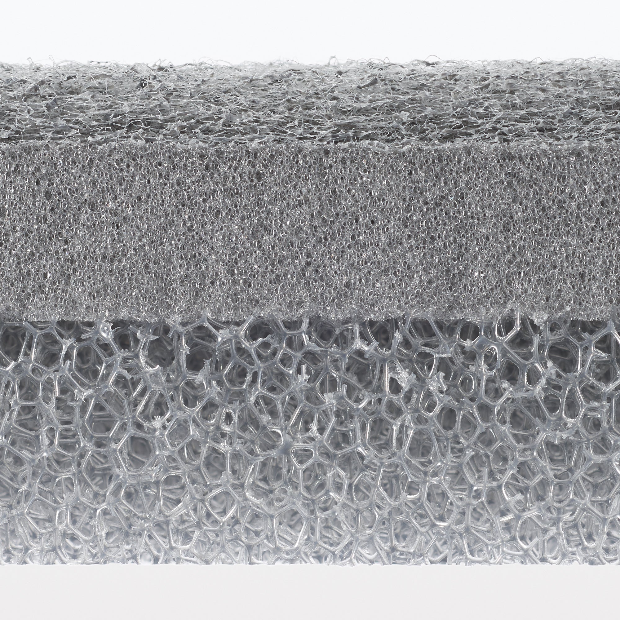 Urethane Foam 3-Layer Sponge 3 Pack Gray