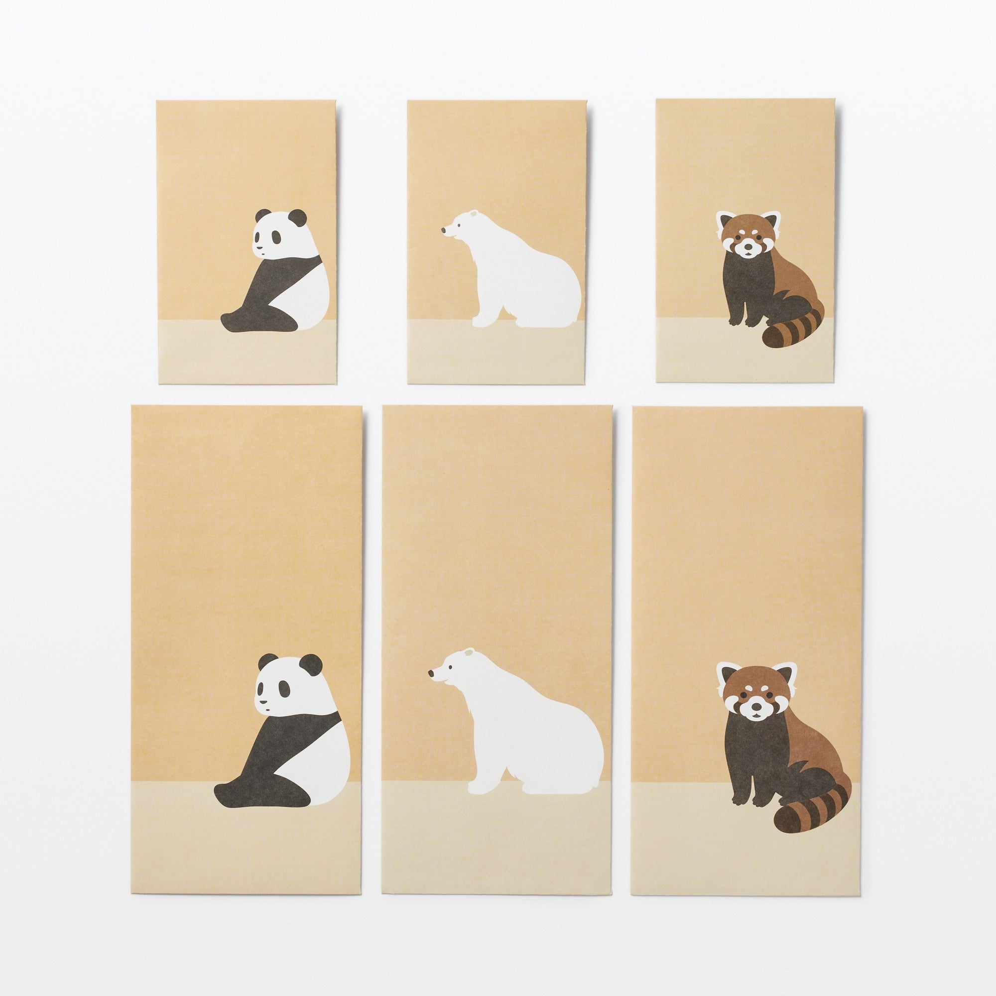 Bamboo Paper Petit Envelope - Large - Polar Bear 3 Pack