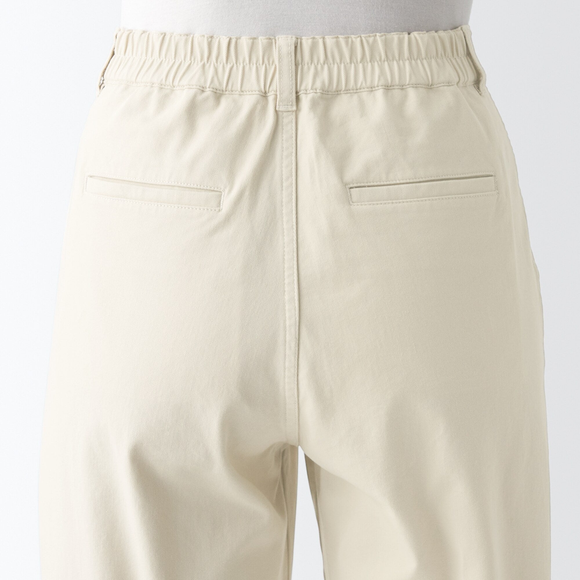 Women's 4-Way Stretch Chino Wide Straight Pants (L 32inch / 80cm)