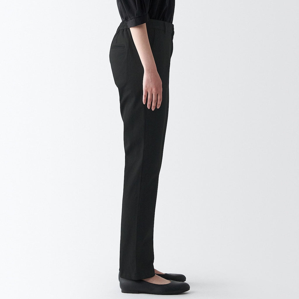 Women's 4-Way Stretch Chino Slim Tapered Pants (L 32inch / 80cm)