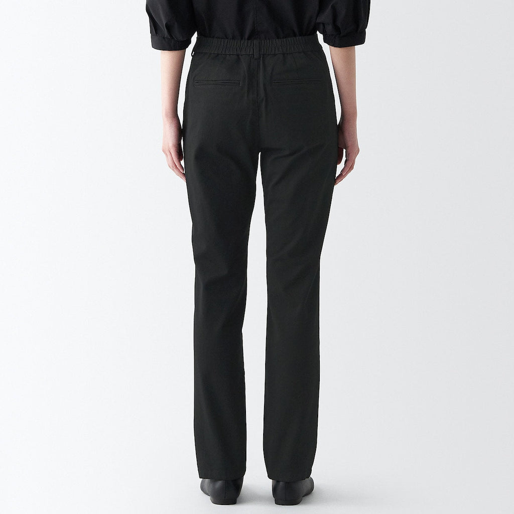 Women's 4-Way Stretch Chino Slim Tapered Pants (L 32inch / 80cm)