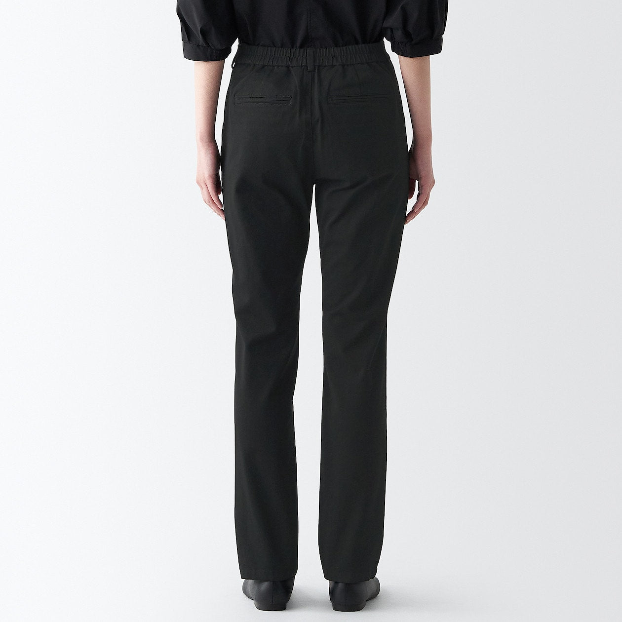 Women's 4-Way Stretch Chino Slim Tapered Pants (L 32inch / 80cm)