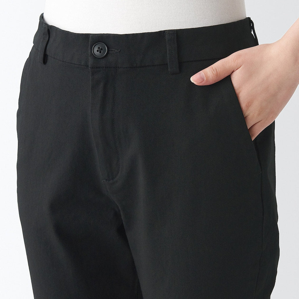 Women's 4-Way Stretch Chino Slim Tapered Pants (L 32inch / 80cm)